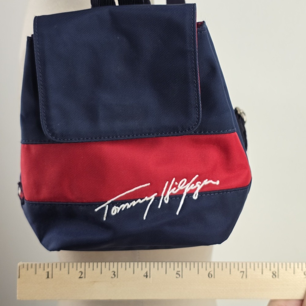 Tommy Hilfiger Mini Backpack Bag Y2K 1990s Spellout Vintage - Picture 13 of 13